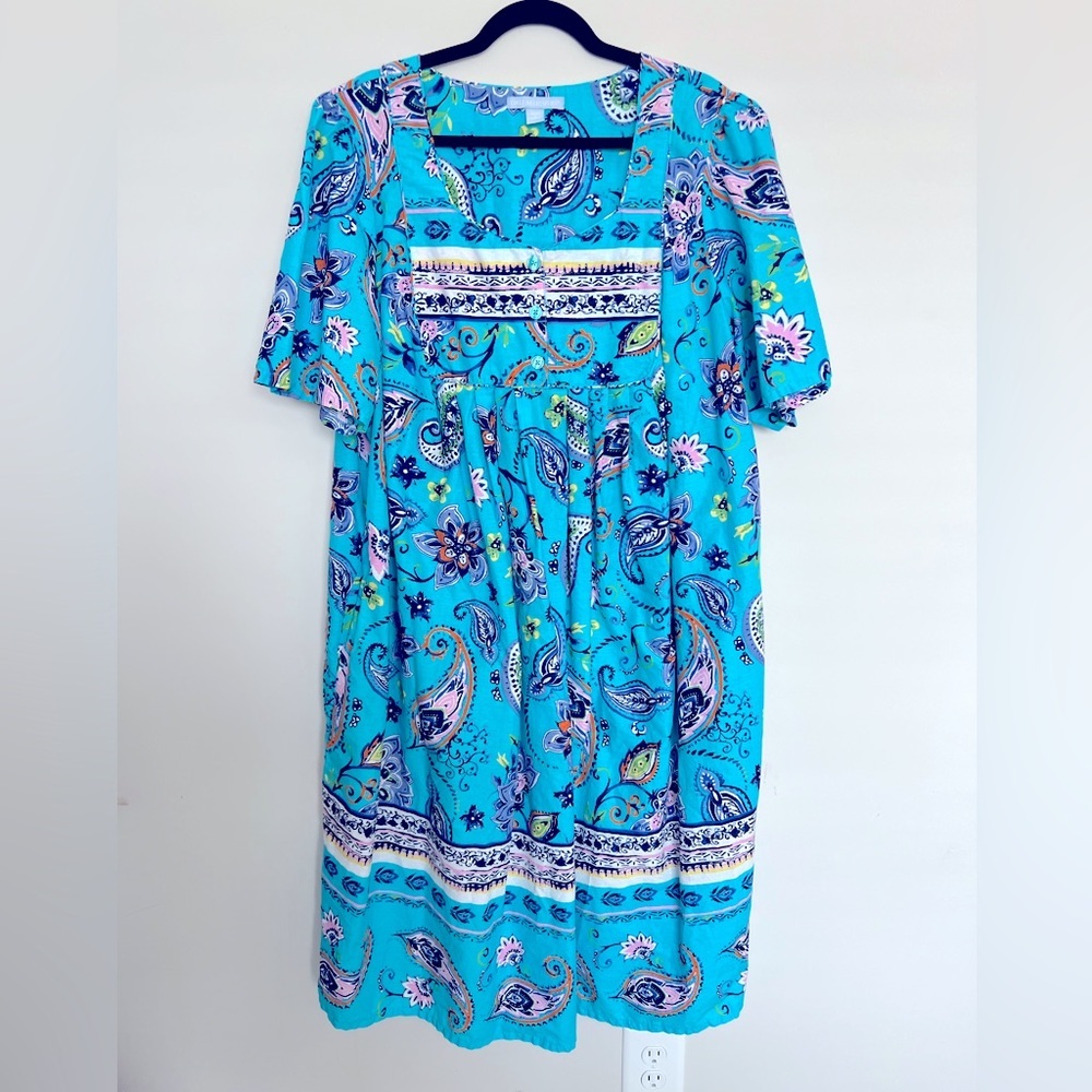 Only Necessities Women's Plus Size Mixed Print Short Lounger Dress Size 22/24 - Picture 4 of 11